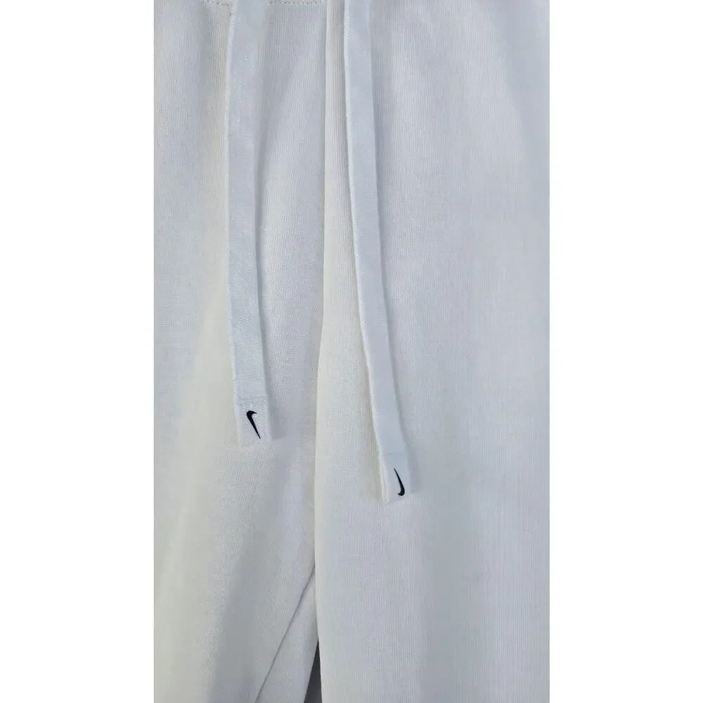 Nike Jogger Pants Mens Small White Dri-FIT French Terry Elastic Waist *stains